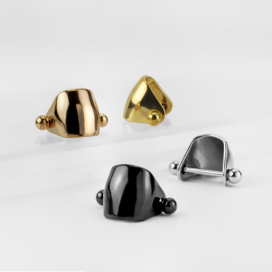 Plain Shield Helix, Ear Cartilage Cuff Barbell 316L Surgical Steel